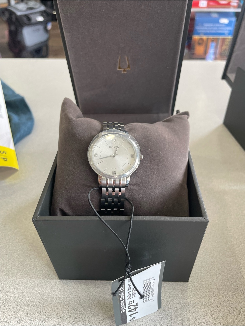 Bulova Silver and Cream Women's Stainless Steel Bracelet Watch